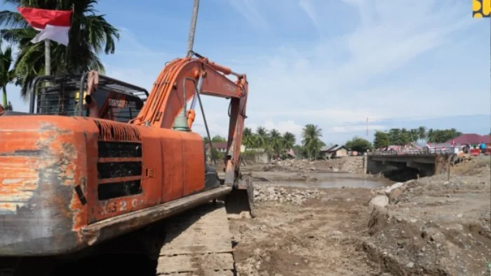 Penanganan Oprit Jembatan Meureudu Pidie Jaya Tuntas, Kementerian PU Dorong Normalisasi Sungai